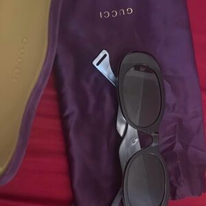 Gucci Black and Gold Sunglasses